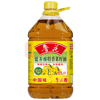 鲁花 低芥酸特香菜籽油 4L/桶 4桶/箱 (非转基因)