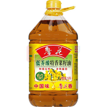 鲁花 低芥酸特香菜籽油 低芥酸特香 5L  新老包装随机发货