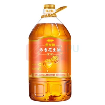 金龙鱼 食用油 压榨 浓香花生油 5L 