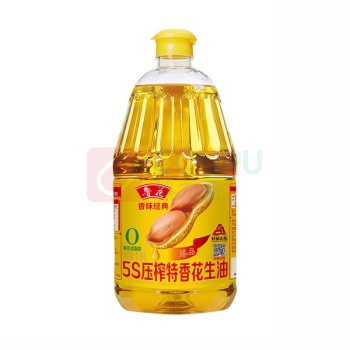 鲁花 食用油 5S 物理压榨 压榨一级 花生油 1.8L
