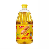 鲁花 食用油 5S 物理压榨 压榨一级 花生油 1.8L