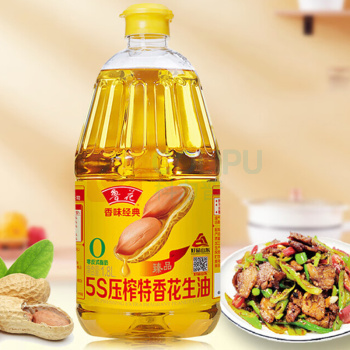 鲁花 食用油 5S 物理压榨 压榨一级 花生油 1.8L