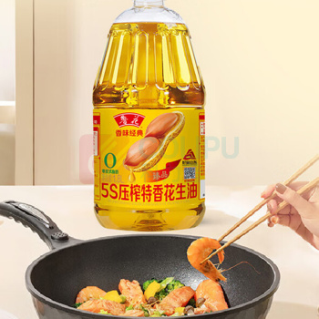 鲁花 食用油 5S 物理压榨 压榨一级 花生油 1.8L