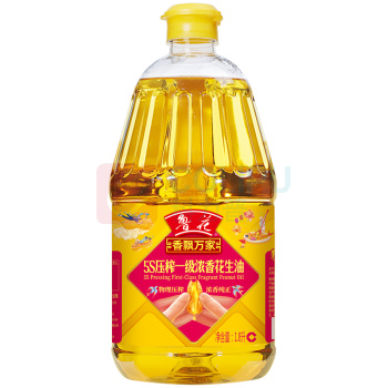 鲁花 5S压榨一级浓香花生油 香飘万家 1.8L  一级浓香