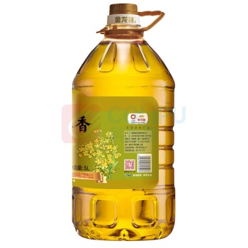 金龙鱼 压榨本香菜籽油 非转基因 物理压榨 5L (金黄色)