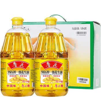 鲁花 花生油 5L 5S压榨一级