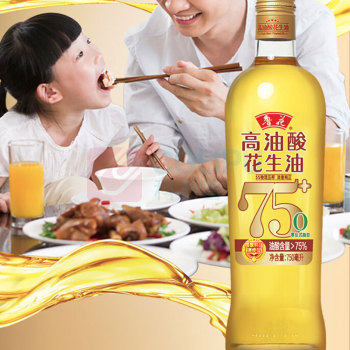 鲁花 用油 5S 物理压榨 压榨一级 高油酸花生油 750ml
