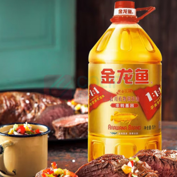 金龙鱼 食用调和油 食用油黄金比例 5L 