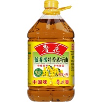 鲁花 食用油 低芥酸特香菜籽油 非转基因 物理压榨 4L/桶