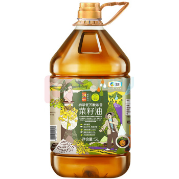 初萃 CHUCUI 低芥酸浓香菜籽油 5L