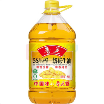 鲁花 花生油 5S压榨一级 5L