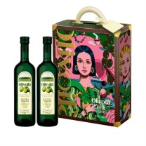 欧丽薇兰 Olivoila 特级初榨橄榄油初榨凉拌烹饪 仅供辽宁 750ml*2瓶插画款礼盒