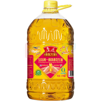 鲁花 香飘万家 5S压榨一级浓香花生油 5L 