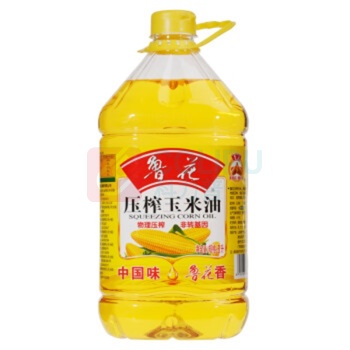 鲁花 压榨玉米油 5L/桶 4桶/箱 (非转基因)
