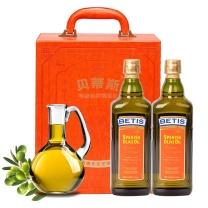 贝蒂斯 BETIS 特级初榨橄榄油套盒 西班牙原装进口 750ml*2瓶