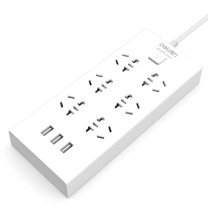 得力 3USB接口+6组合孔智能快充插线板全长2米带保护门插排 18284 5个/组 