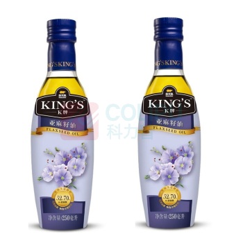 金龙鱼 KING S亚麻籽油 250ML*2 