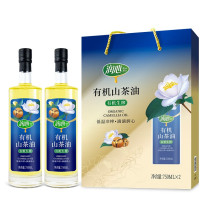 润心 有机山茶油750ML*2礼盒 茶籽油礼品年货送礼 750ML*2