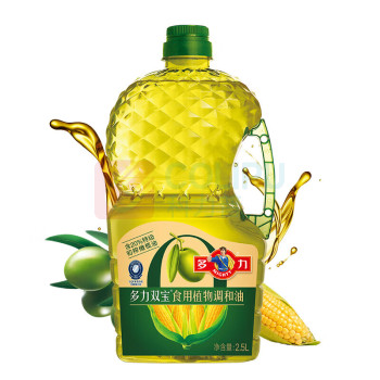 多力 MIGHTY 双宝食用植物调和油 含20%初榨橄榄油 2.5L 
