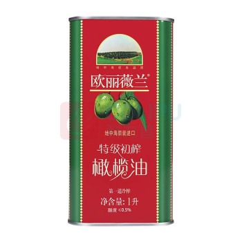 欧丽薇兰 Olivoila 特级初榨橄榄油 红装 1L