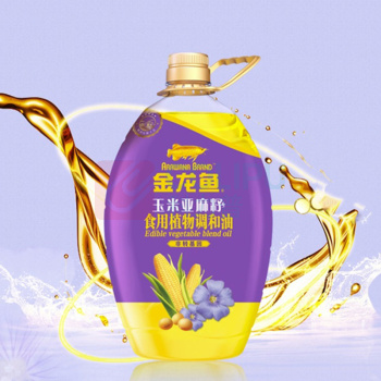 金龙鱼 玉米亚麻籽食用植物调和油 5L 