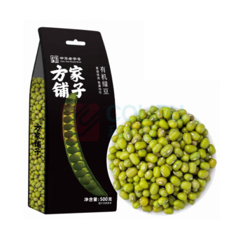 方家铺子 有机绿豆 500g 中华老字号