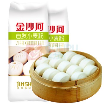 金沙河 自发小麦粉包子馒头专用粉 1kg 2袋