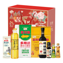 金龙鱼 米面粮油调味“礼” 大礼包B (2200g+1020ml) 谷维多稻米油400ml 多用途麦芯粉1KG 精酿陈醋420ml 花椒油100ML 芝麻香油100ML 御品珍珠大米500g 澳麦鲜鸡蛋挂面200G 御品珍珠大米500g