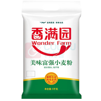 香满园 面粉 中筋粉 美味富强小麦粉 5kg