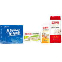 金沙河 家用小麦粉1kg+金丝鸡蛋挂面500g+刀削面200g 套装