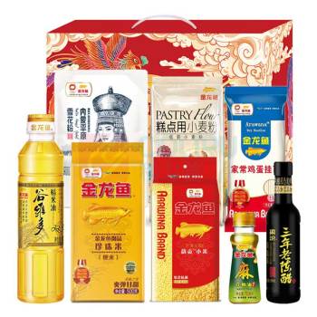 金龙鱼 五谷杂粮米面油组合 龙腾凤舞B款 2400g+1020ml