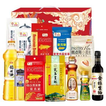 金龙鱼 五谷杂粮米面油组合 龙腾凤舞D款 2400g+1895ml