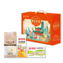 金沙河 面呈祥意礼盒 XV-3 1.85kg/盒(带礼盒)金沙河家用小麦粉1kg*1 金沙河金丝鸡蛋挂面500g*1 金沙河刀削原味面片200g*1