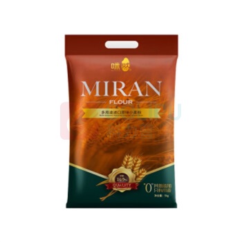 咪然 多用途进口原味小麦粉 粉质细腻 口感劲道 5kg