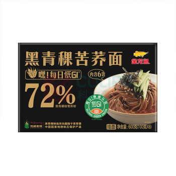 金龙鱼 黑青稞苦荞挂面 100g*6