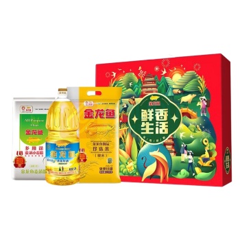 金龙鱼 食品组合米面粮油组合套装 鲜香生活G款 3500g+1.8L