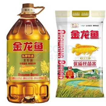 金龙鱼 粮油组合套餐 LB-4 【金龙鱼压榨特香菜籽油5L/桶+金龙鱼优质丝苗米5kg/袋】