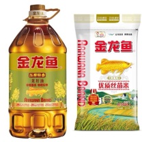 金龙鱼 粮油组合套餐 LB-4 【金龙鱼压榨特香菜籽油5L/桶+金龙鱼优质丝苗米5kg/袋】