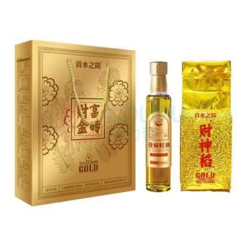資水之陽 财富金砖套装 稻米胚芽油248ml+糙米500g