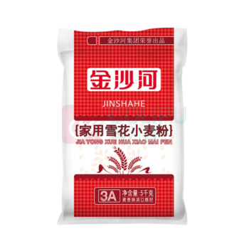 金沙河 面粉雪花小麦粉 5kg 包子馒头中筋烘焙白面粉 饺子粉 通用面粉 