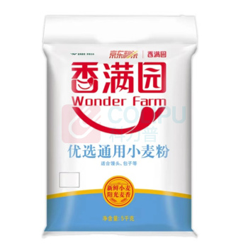 香满园 优选通用小麦粉 5kg 面粉 中筋粉 