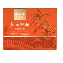 金沙河 传家好面蔬菜挂面礼盒装 3.6kg  600g方袋金沙河菠菜挂面(风味)*2， 600g方袋金沙河番茄挂面(风味)*2， 600g方袋金沙河胡萝卜挂面(风味)*2