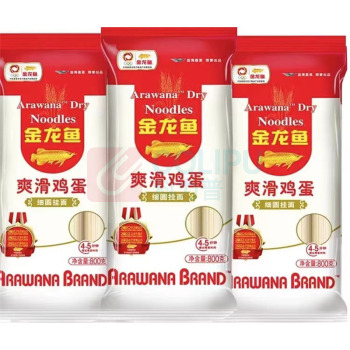 金龙鱼 爽滑鸡蛋面 大袋 800g*15包  一大袋为75元，每大袋内含有15包，每包800g