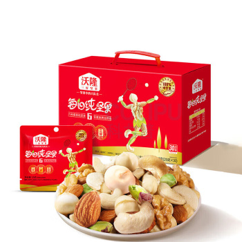 沃隆 WoLong 坚果礼盒每日纯坚果 750g 25g/袋 30袋/箱