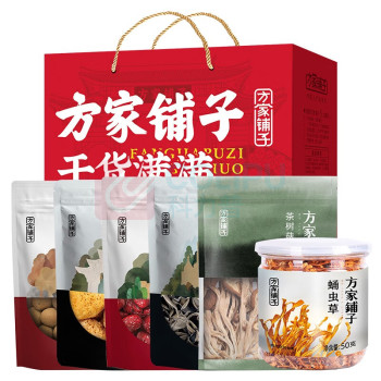 方家铺子 菌菇干货旺礼礼盒1068g/礼盒装 9.FX236 35*14.5*24cm