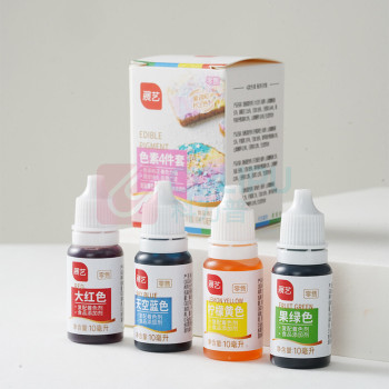 展艺 烘焙原料 食用色素 10ml*4色