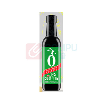 千禾 减盐55%生抽酱油 500ml/瓶