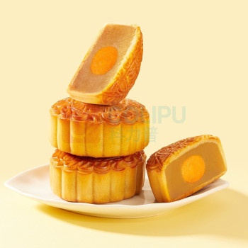 广州酒家 蛋黄纯白莲蓉月饼 180gx4