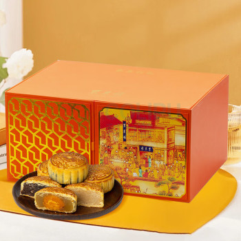 东来顺 东来悦礼月饼礼盒 960g 广式蛋黄莲蓉月饼80g*2 广式燕麦杂粮月饼80g*2 广式黑芝麻月饼80g*2 广式香辣牛肉月饼80g*2 广式陈皮豆沙月饼80g*2 广式清真五仁月饼80g*2