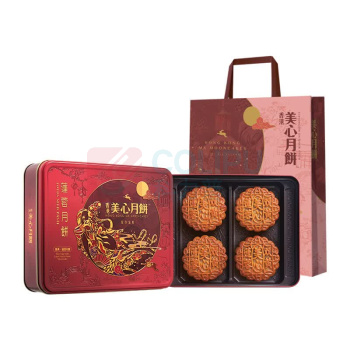 美心 Meixin 双黄莲蓉月饼礼盒2026 740g 185g*4个/盒